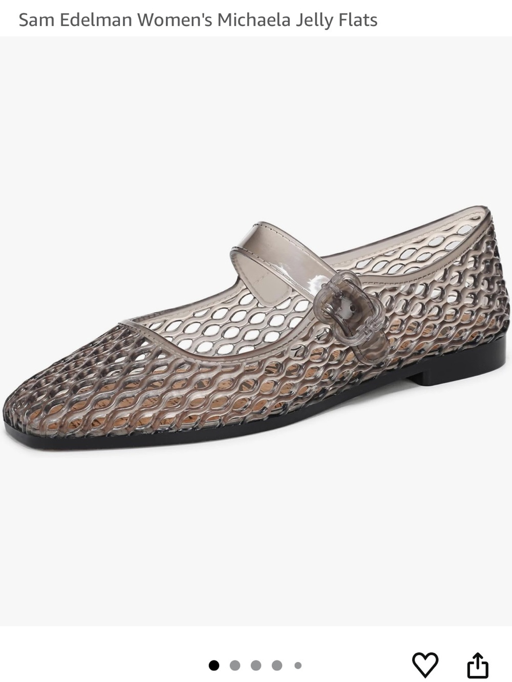 Sam Edelman Michaela Jelly Mary Jane Flats — Smoke